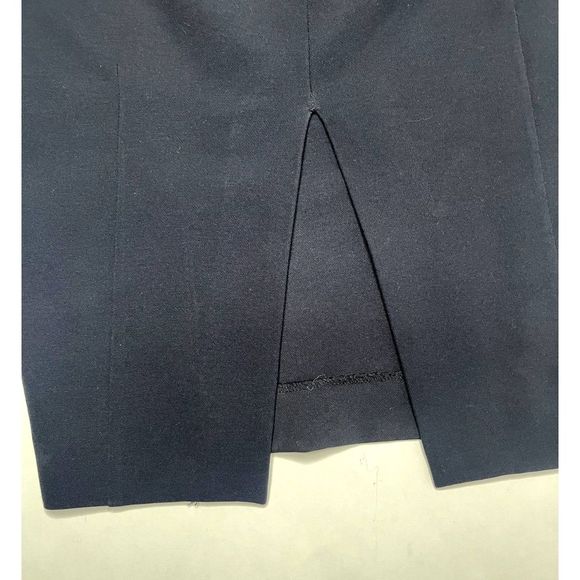 H & M Dark Blue Women's Elegant Pencil Skirt With Gold Buttons - Picture 6 of 8